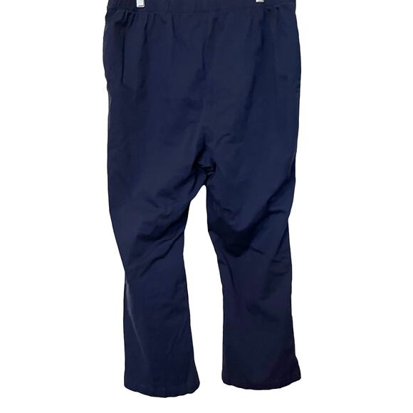 WOMAN WITHIN HI-RISE WIDE LEG PULL-ON KHAKI PANTS, WOMENS, 24WP, NAVY BLUE - Picture 3 of 8